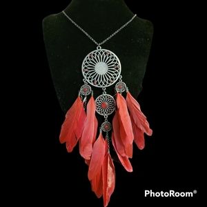 NWT- 30" Statement Dream Catcher Necklace